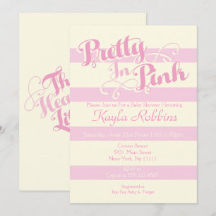 Pretty in Pink Baby Shower Invitations