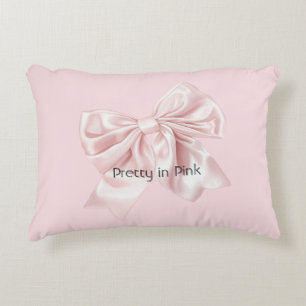 Pretty in Pink Bow Decorative Cushion