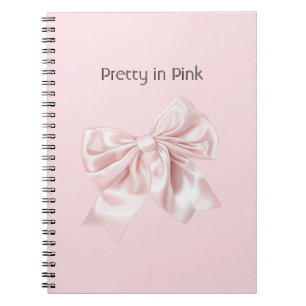 Pretty in Pink Bow Notebook