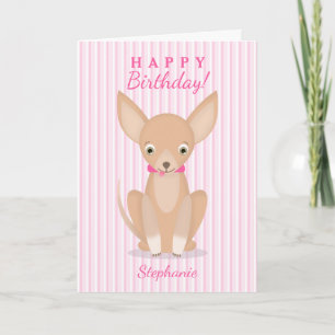 Pretty in Pink Chihuahua Card