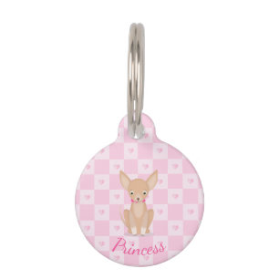 Pretty in Pink Chihuahua Pet Tag