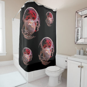 Pretty in Pink Cogs Shower Curtain