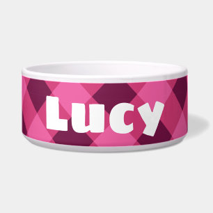 Pretty in Pink Custom Dog Bowl
