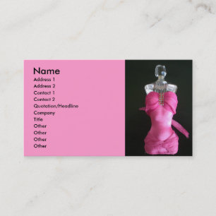 Pretty in pink dress perfume bottle business card