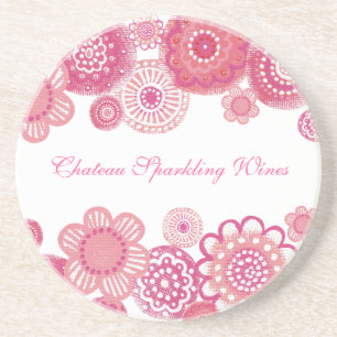 Pretty in Pink Elegant Corporate Promotional Items Coaster
