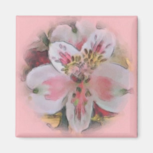 Pretty in Pink Floral Bouquet Magnet
