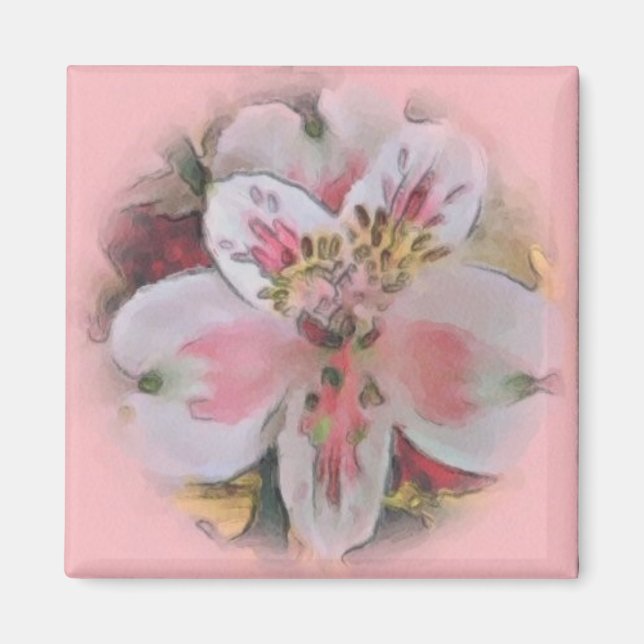 Pretty in Pink Floral Bouquet Magnet (Front)