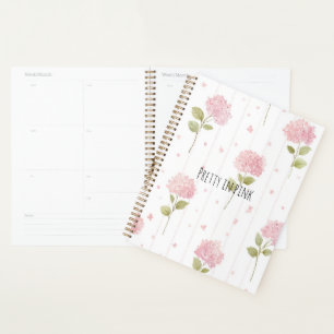 Pretty In Pink Flowers Planner