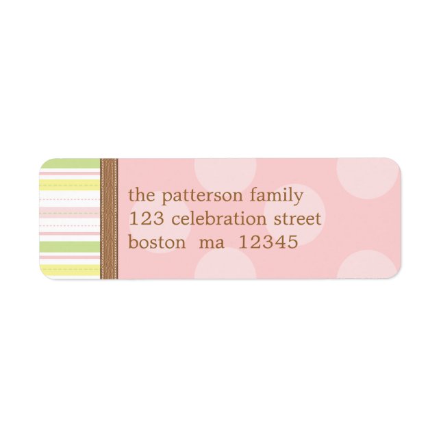 Pretty in Pink & Green Stripes + Dots (Front)