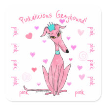 Pretty In Pink Greyhound Party Favour