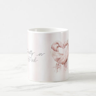 Pretty in Pink Heart Scarf Coffee Mug