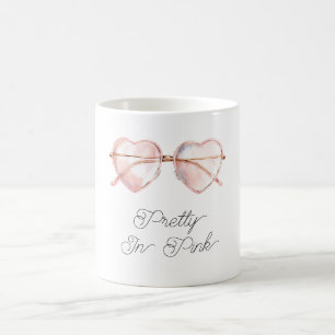 Pretty in Pink Heart Sunglasses  Coffee Mug