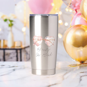 Pretty in Pink Heart Sunglasses  Insulated Tumbler