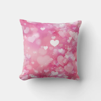 Pretty in Pink Hearts – Soft Romantic Glow Design Cushion