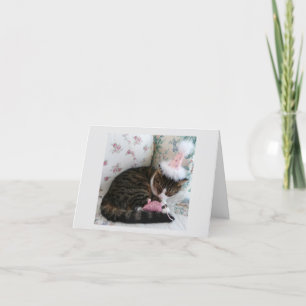 Pretty in Pink Kitty Birthday Card