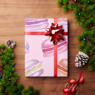 Pretty in pink Macarons Wrapping Paper