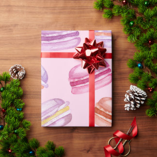 Pretty in pink Macarons Wrapping Paper