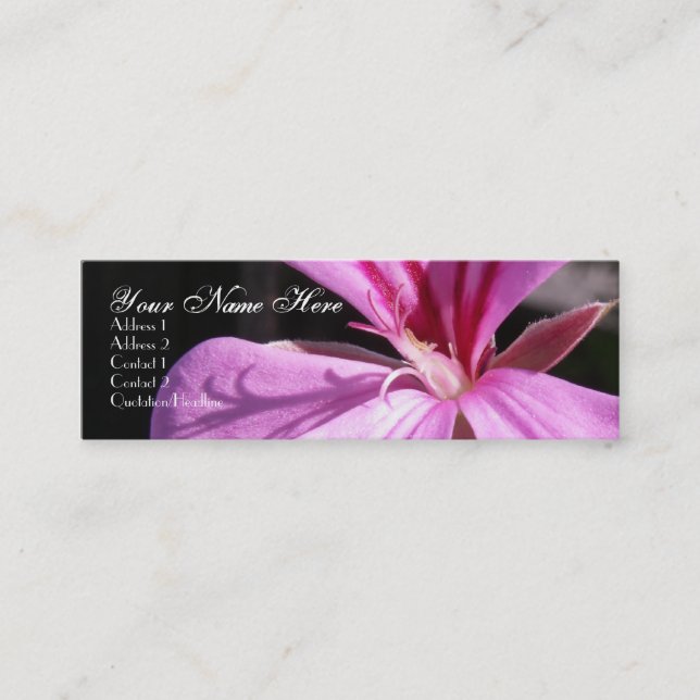 Pretty in Pink Mini Business Card (Front)