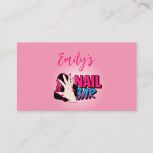 Pretty in Pink: Nail Artist Business  Card