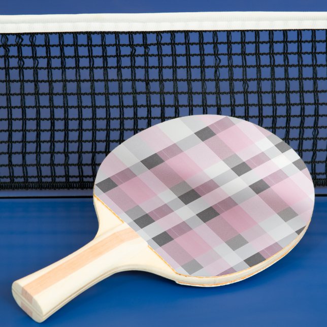 Pretty in Pink Plaid Pattern – Trendy Tartan  Ping Pong Paddle (Insitu)