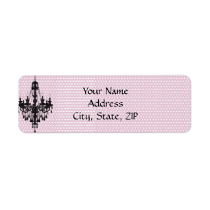 Pretty in Pink Polka Dots with Black Chandelier