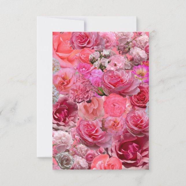 Pretty in Pink Rose Collage Card (Front)