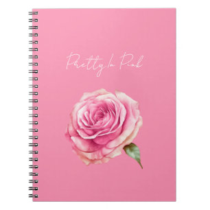 Pretty in Pink Rose Notebook