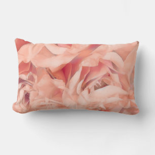 pretty in pink rose petal floral art lumbar cushion