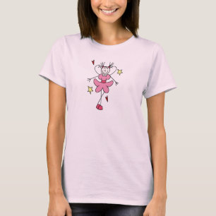Pretty In Pink Stick Figure Angel Shirt