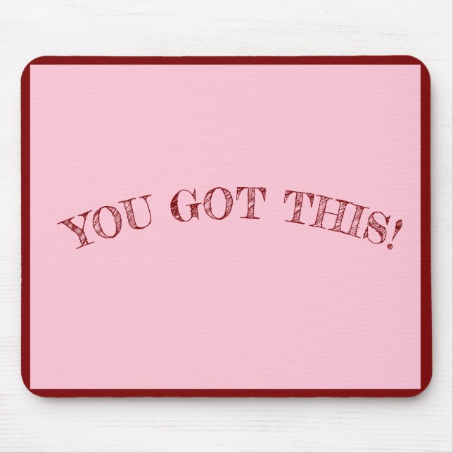 Pretty in Pink: Stylish Girly Mouse Pad (Front)