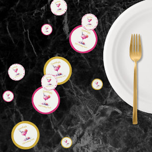 Pretty in Pink Themed Cocktail Birthday Confetti