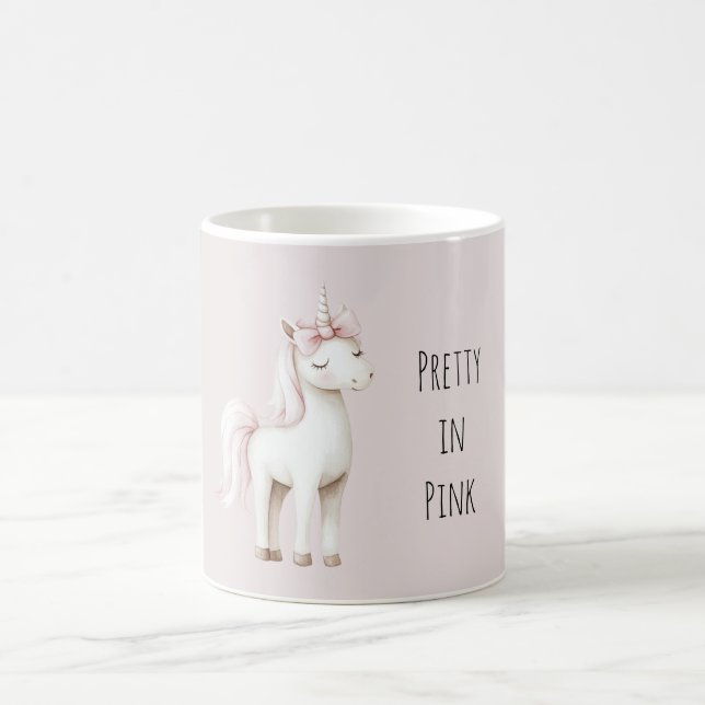 Pretty in Pink Unicorn Coffee Mug (Center)