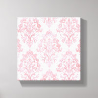 Pretty in Pink Victorian Damask Watercolor Pattern