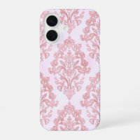 Pretty in Pink Victorian Damask Watercolor Pattern