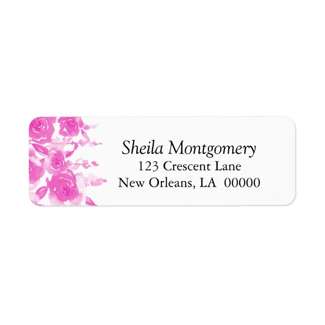 Pretty In Pink Watercolor Roses (Front)