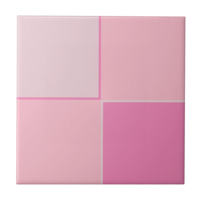 Pretty in pinks squares tile (Front)