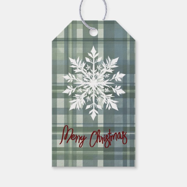 Pretty in plaid Christmas Gift Tag (Front)