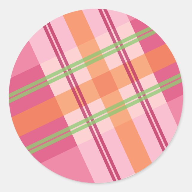 Pretty in Plaid Stickers (Front)