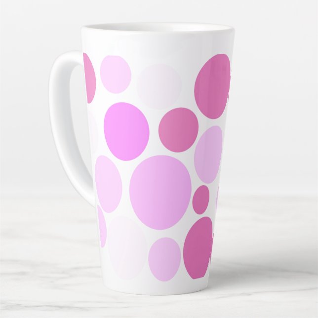 Pretty In Polka dots Collection Latte Mug (Left Angle)
