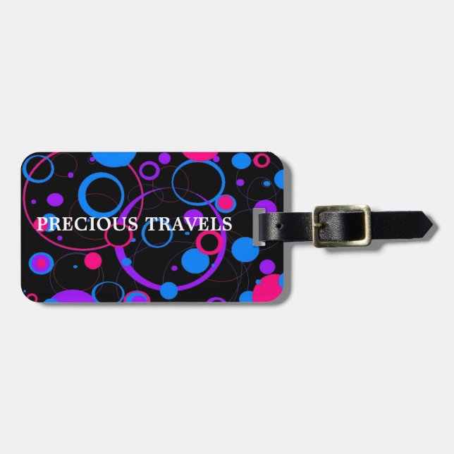 PRETTY IN POLKADOTS COLLECTION LUGGAGE TAG (Front Horizontal)