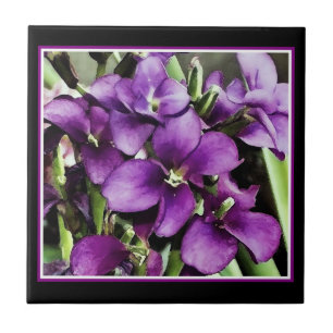 Pretty in Purple flower Tile