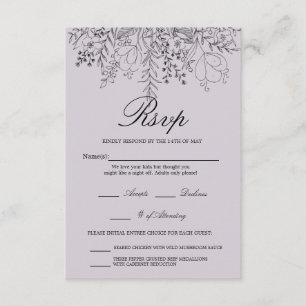 Pretty in Purple RSVP Card
