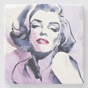 Pretty in Purple Stone Coaster