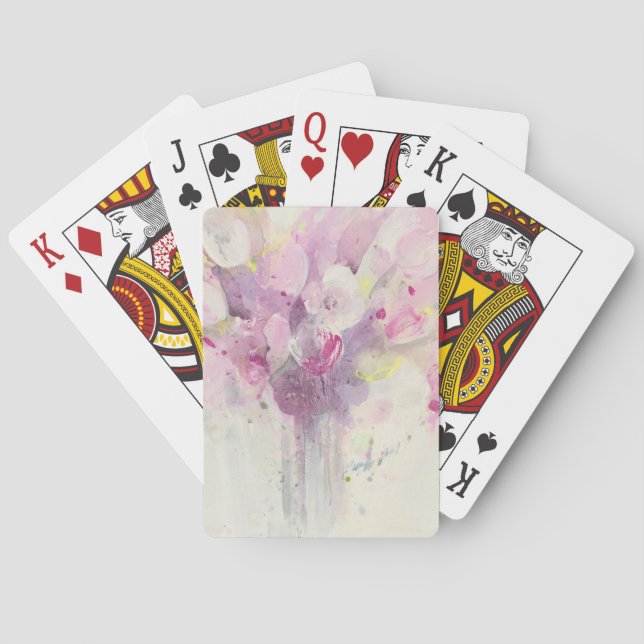 Pretty in Spring | Soft Pink Bouquet Playing Cards (Back)