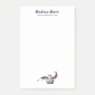 Pretty Ink & Quill Name Personalised Post-it Notes