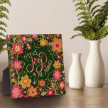 Pretty Inspirational Floral Find Joy Quote Plaque<br><div class="desc">Inspirational Joy in the Journey Easel Plaque– pretty, whimsical, and stylish artwork, featuring a dark background adorned with pink and yellow flowers, created to inspire and uplift. Colourful, pretty floral design adds some positive vibes to your day. These fun easel plaques make great inspirational keepsakes for family, friends, coworkers, teachers,...</div>
