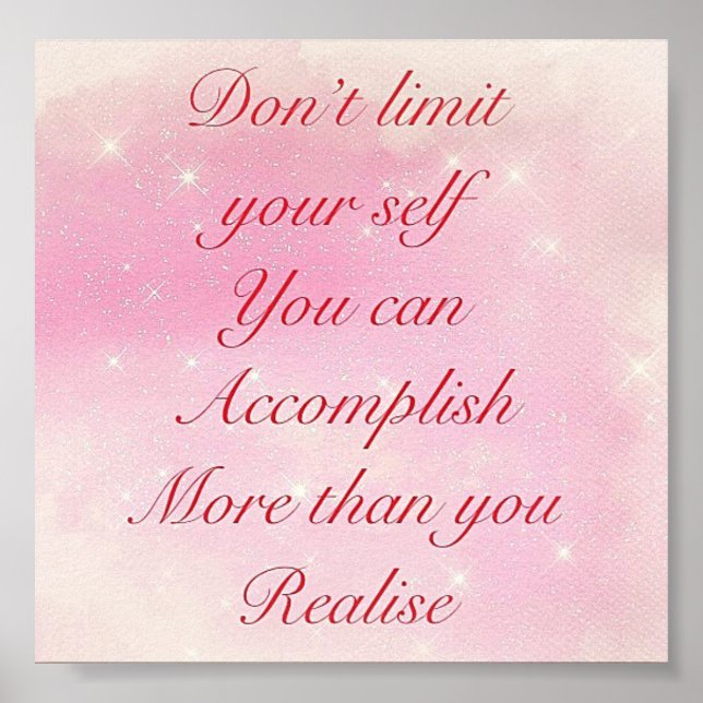 Pretty inspirational quote poster (Front)