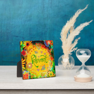 Pretty Inspiring Relevant Floral Inspirivity Easel Plaque