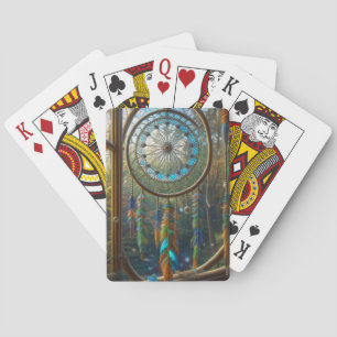 Pretty Intricate Suncatcher Dreamcatcher Art Playing Cards