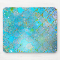 Pretty Iridescent Blue Shimmer Mermaid Scales